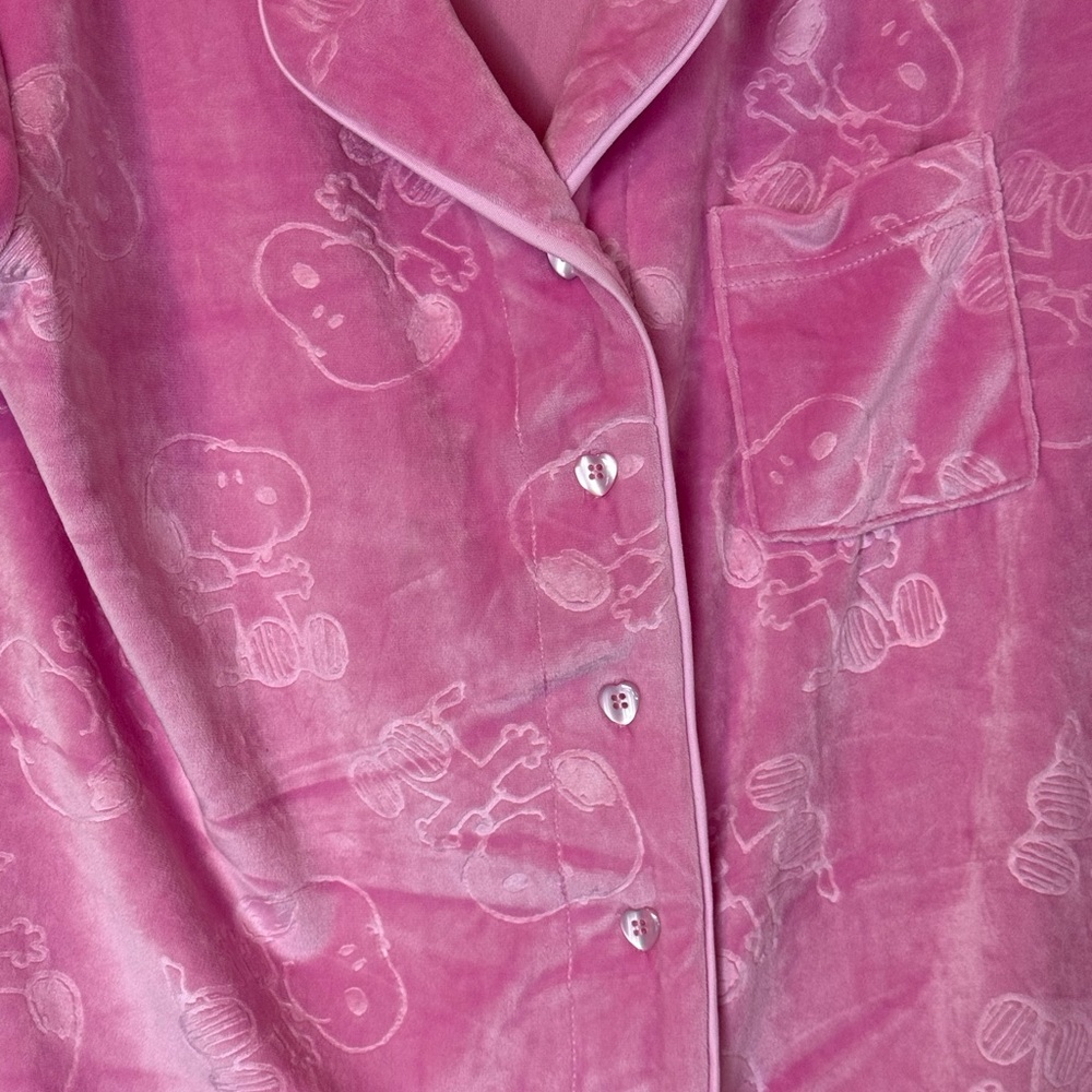 Munki Munki Pink Snoopy Pajama Top & Shorts - Picture 4 of 9